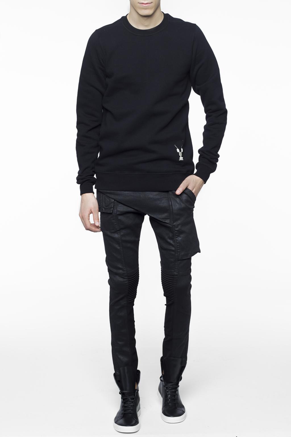 Rick Owens DRKSHDW Logo-embroidered long sweatshirt | Men's | Vitkac